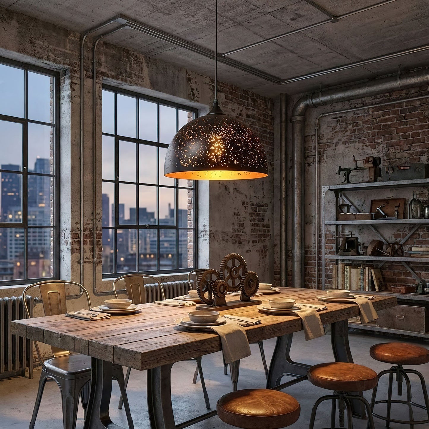 Hudson Modern Metal Pendant Light