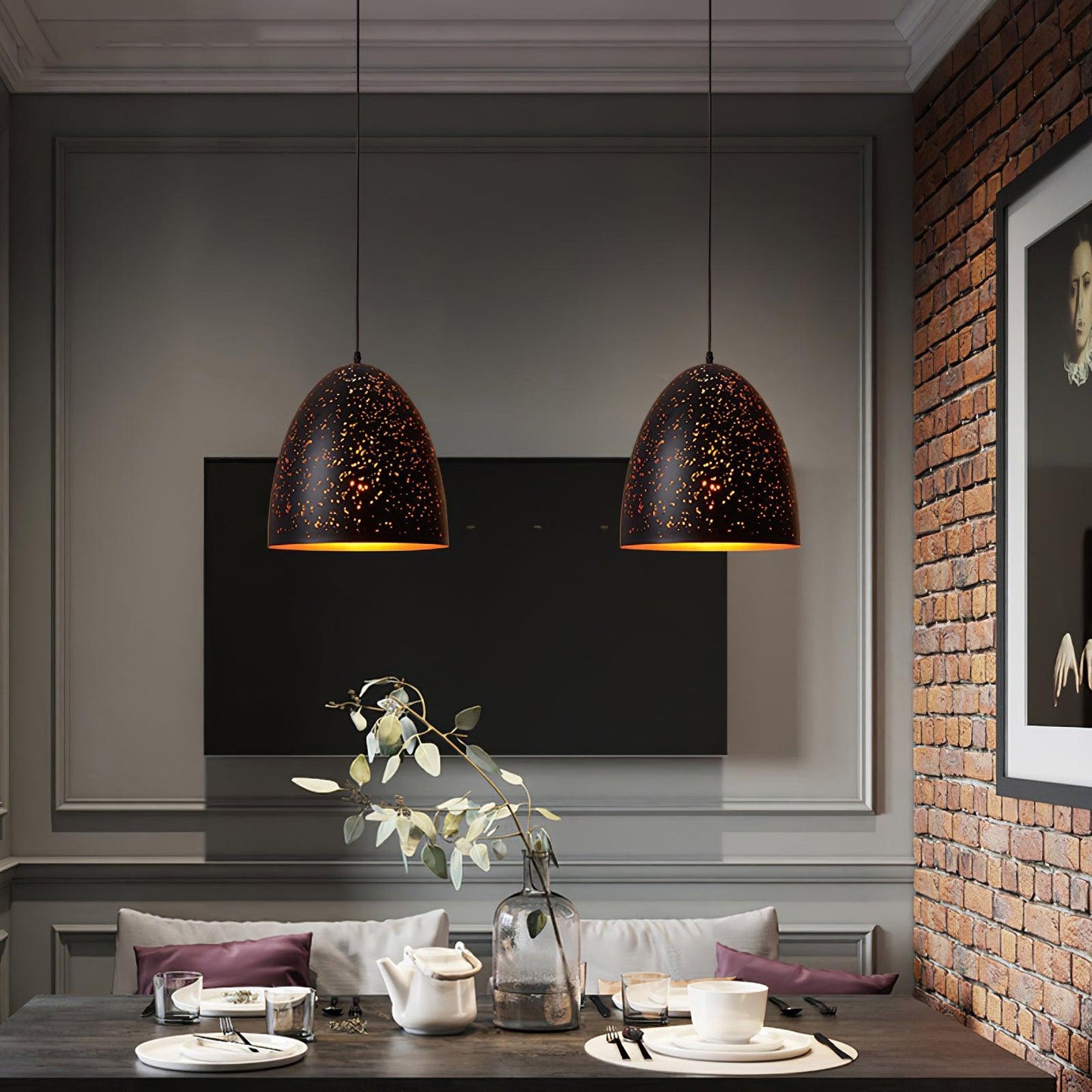 Hudson Modern Metal Pendant Light