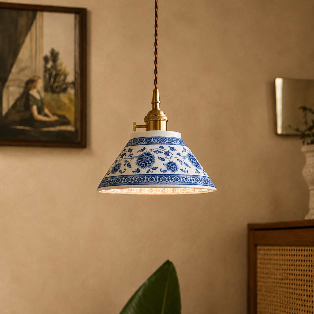 Hudson Japanese Ceramic Pendant Light