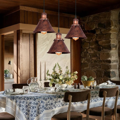 Hudson Rustic Metal Pendant Light