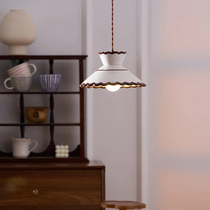 Hudson Scalloped Ceramic Pendant Light
