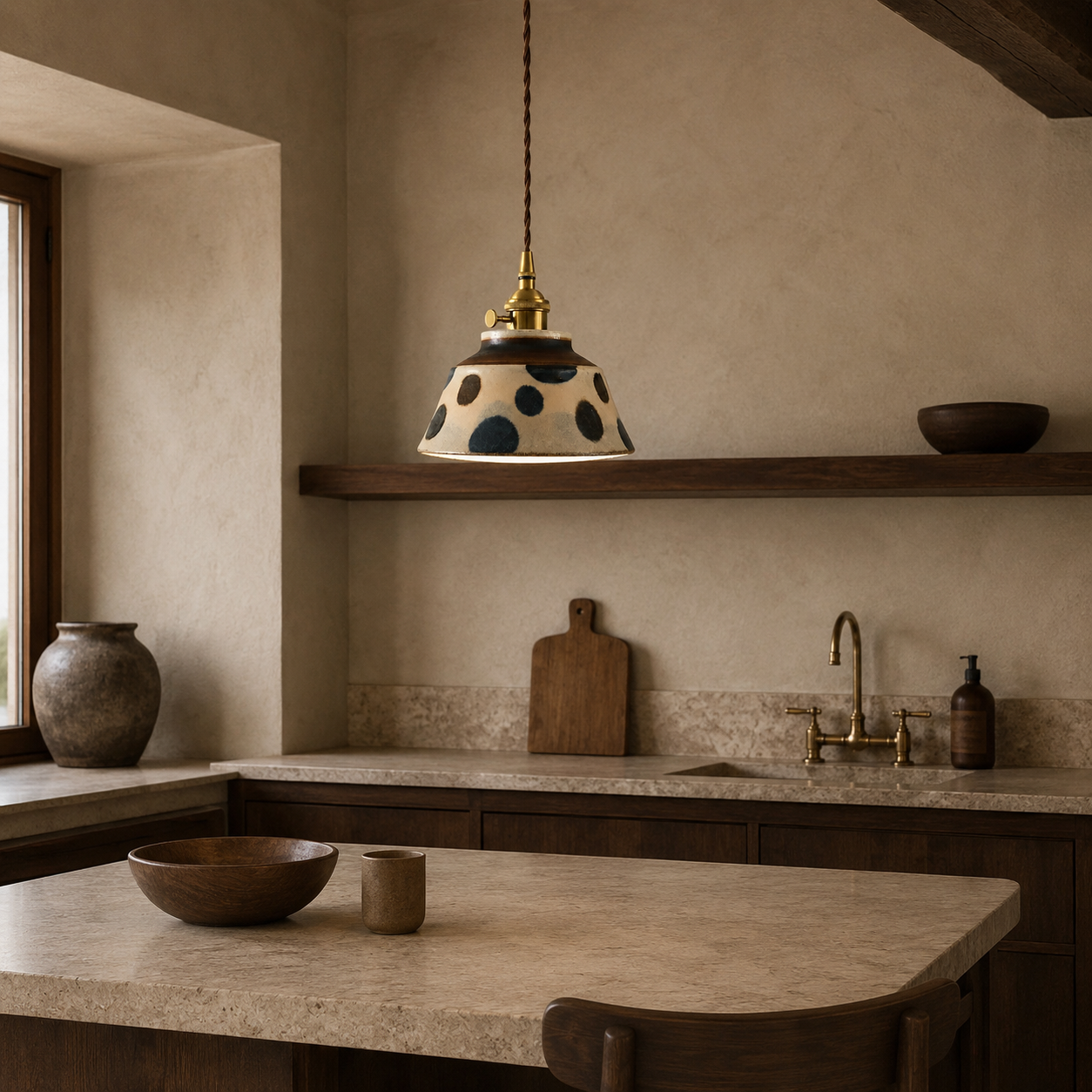 Hudson Vintage Ceramic Pendant Light