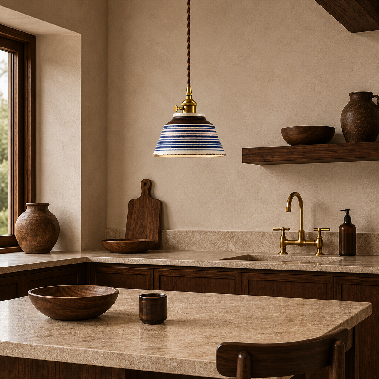 Hudson Vintage Ceramic Pendant Light