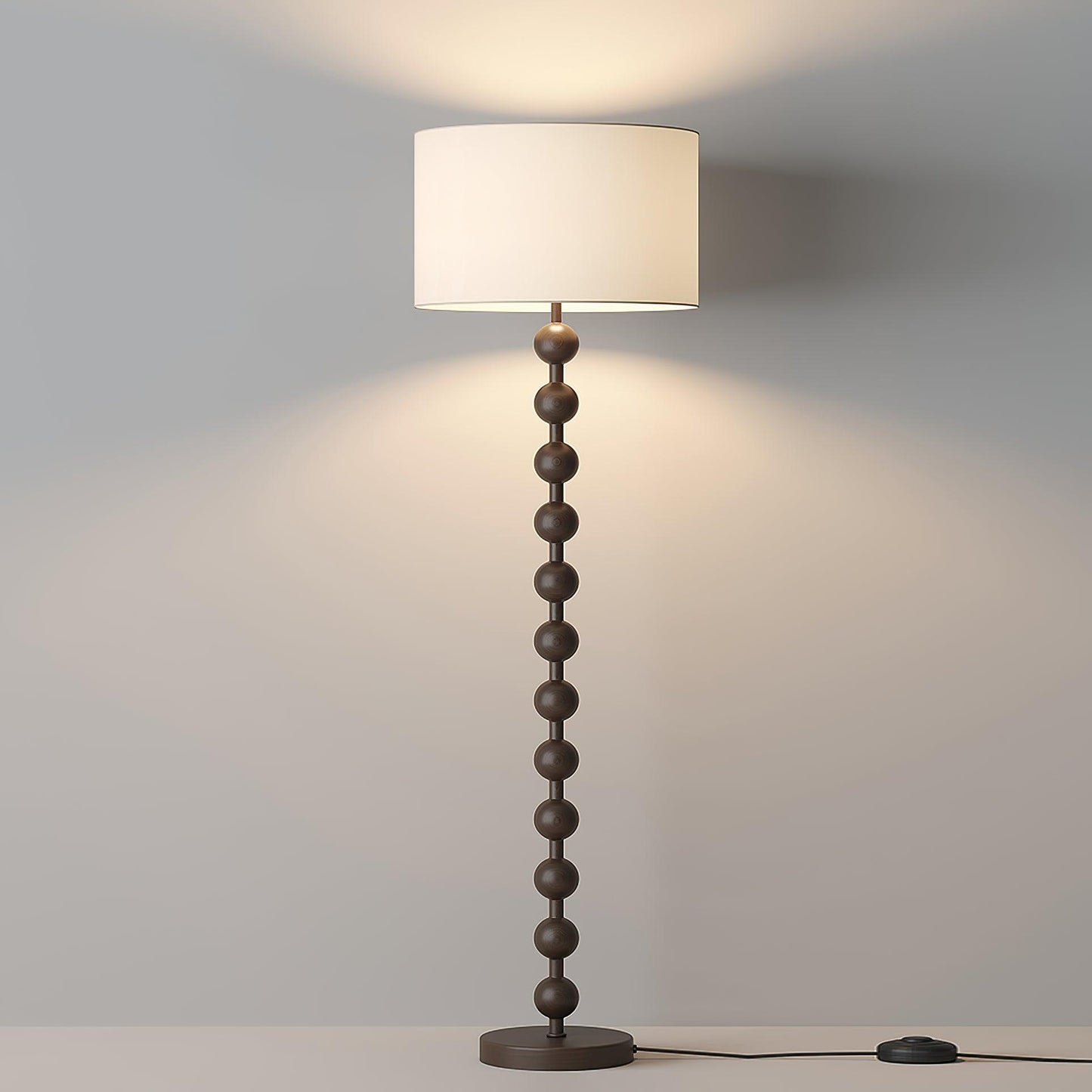 Colette Vintage Wood Floor Lamp