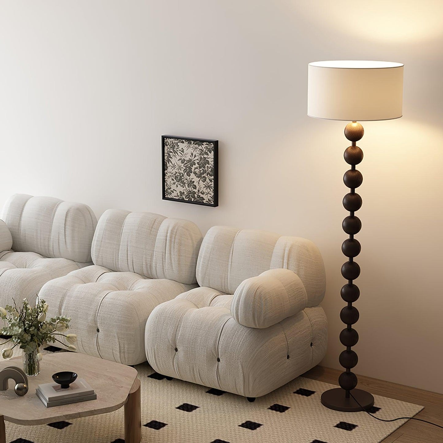 Colette Vintage Wood Floor Lamp