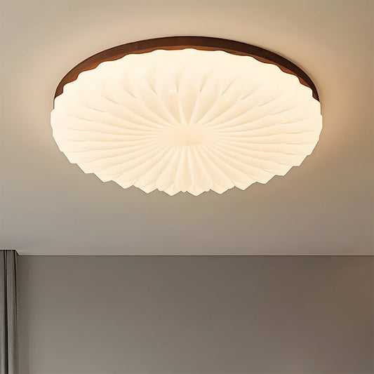Selene Mid Century Wood Ceiling Light