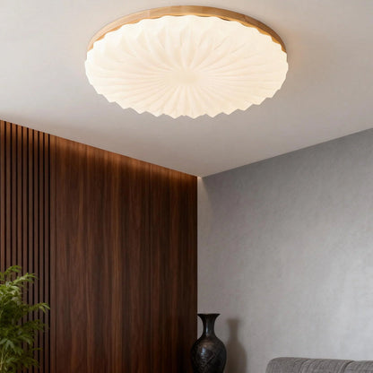 Selene Mid Century Wood Ceiling Light