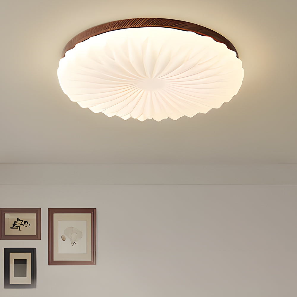 Selene Mid Century Wood Ceiling Light