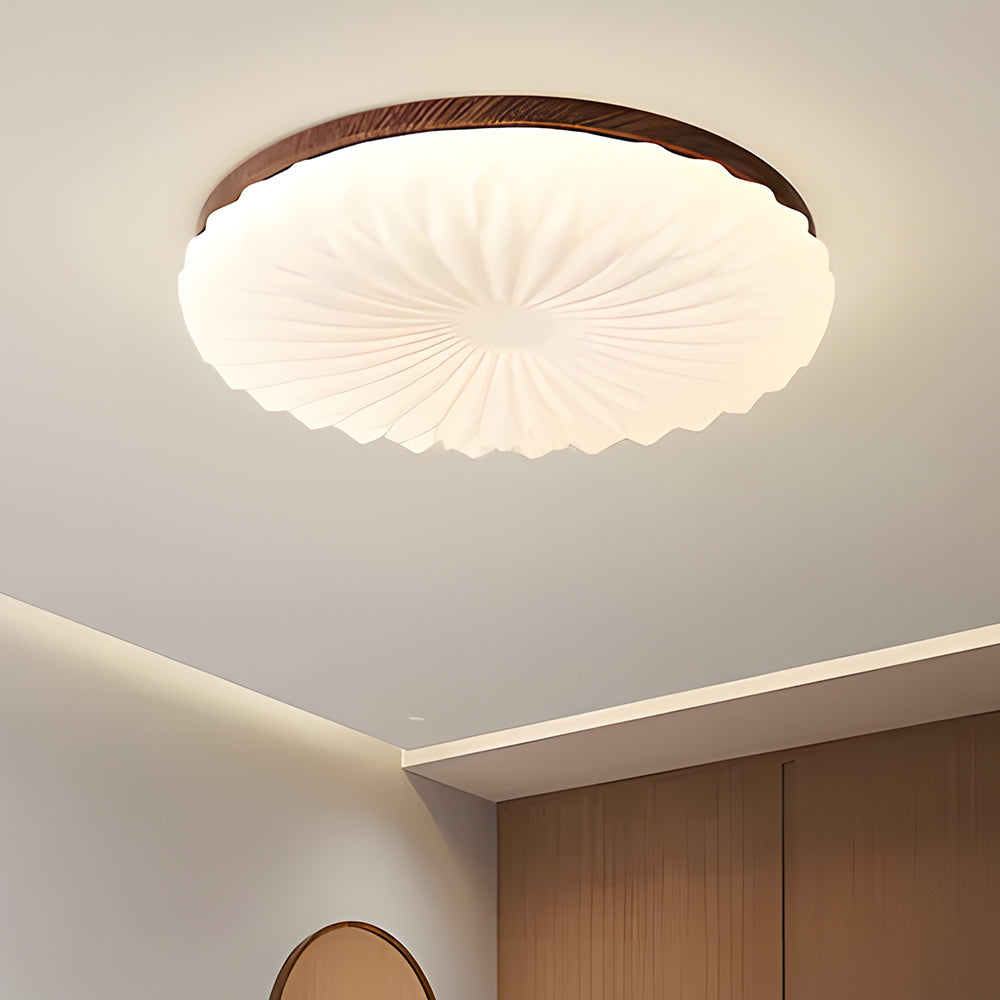 Selene Mid Century Wood Ceiling Light
