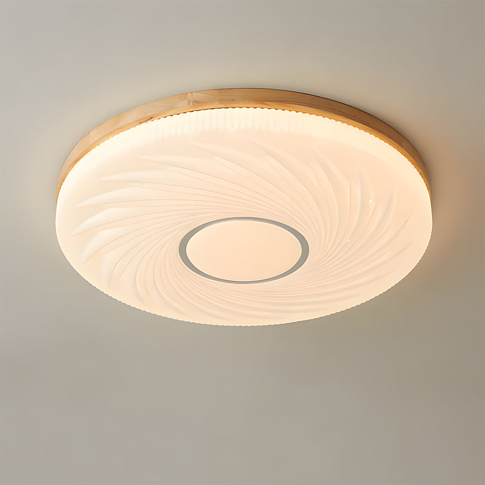 Selene Mid Century Wood Ceiling Light