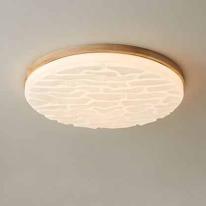 Selene Mid Century Wood Ceiling Light