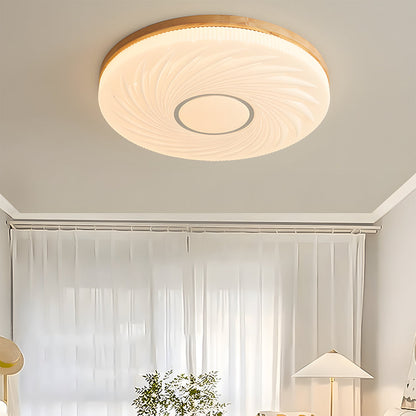 Selene Mid Century Wood Ceiling Light