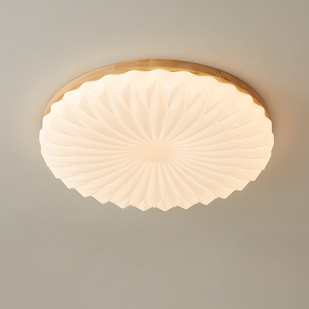 Selene Mid Century Wood Ceiling Light