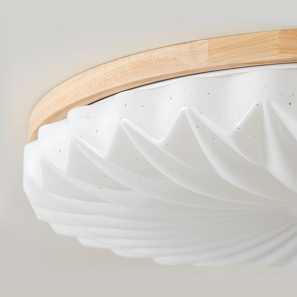 Selene Mid Century Wood Ceiling Light