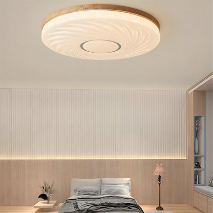 Selene Mid Century Wood Ceiling Light