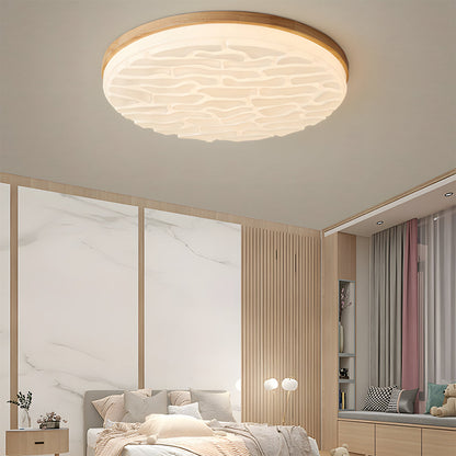Selene Mid Century Wood Ceiling Light