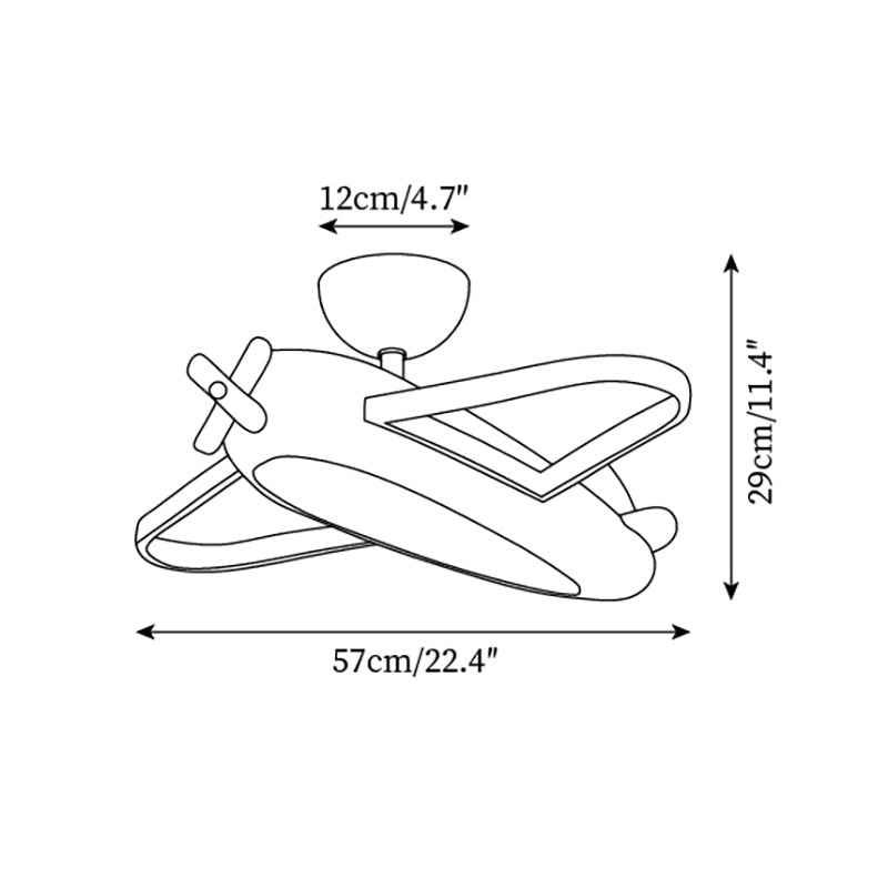 Lexos Nursery Airplane Ceiling Lamp
