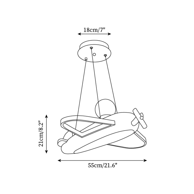 Lexos Nursery Airplane Pendant Lamp
