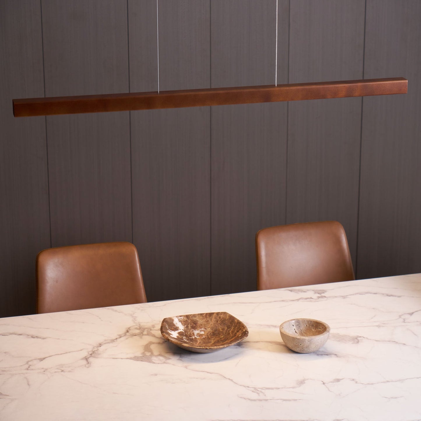 Eldran Linear Wooden Pendant Light