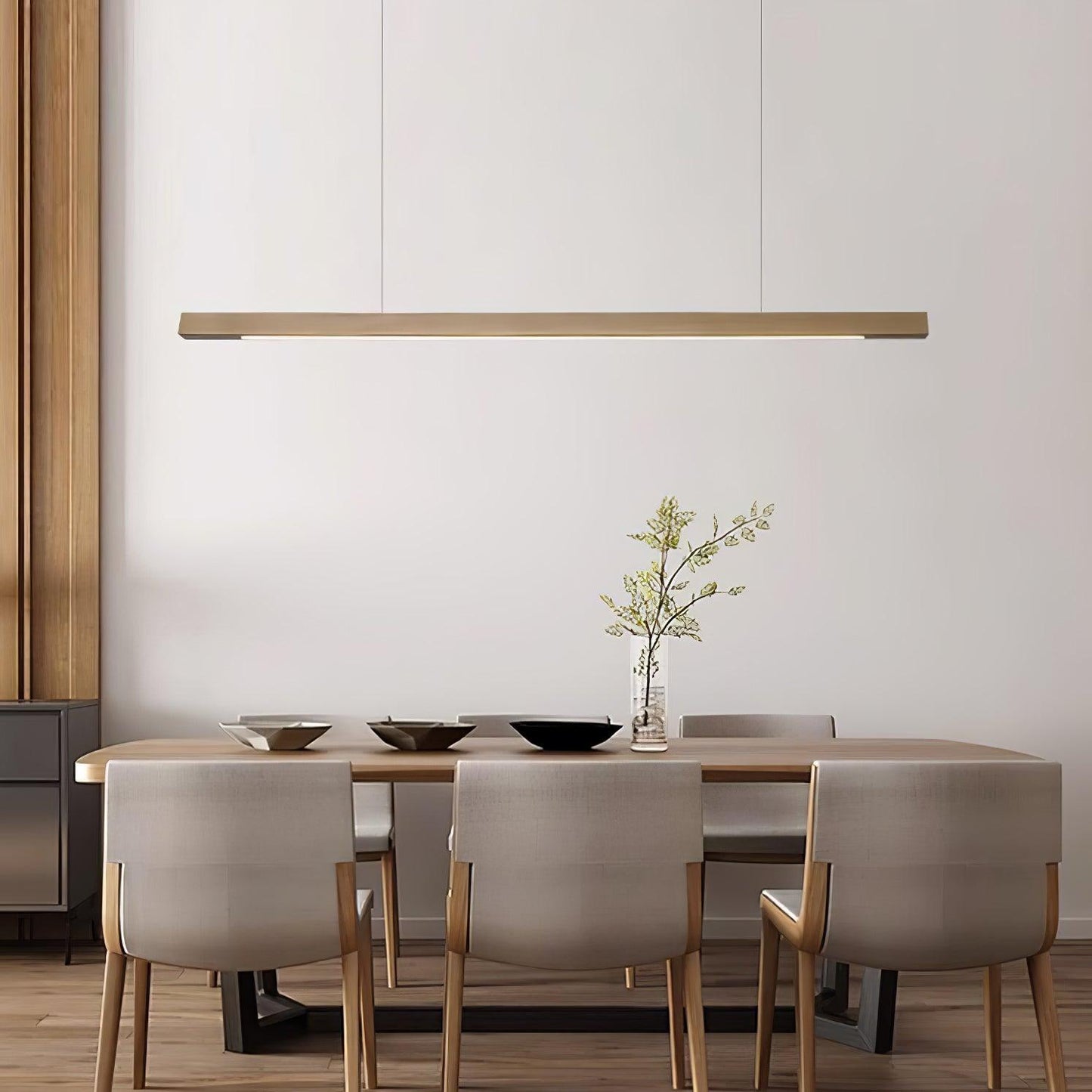Eldran Linear Wooden Pendant Light