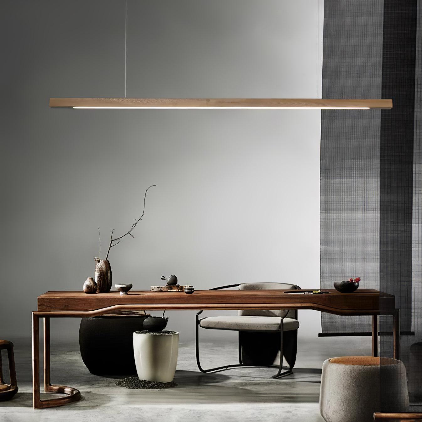 Eldran Linear Wooden Pendant Light