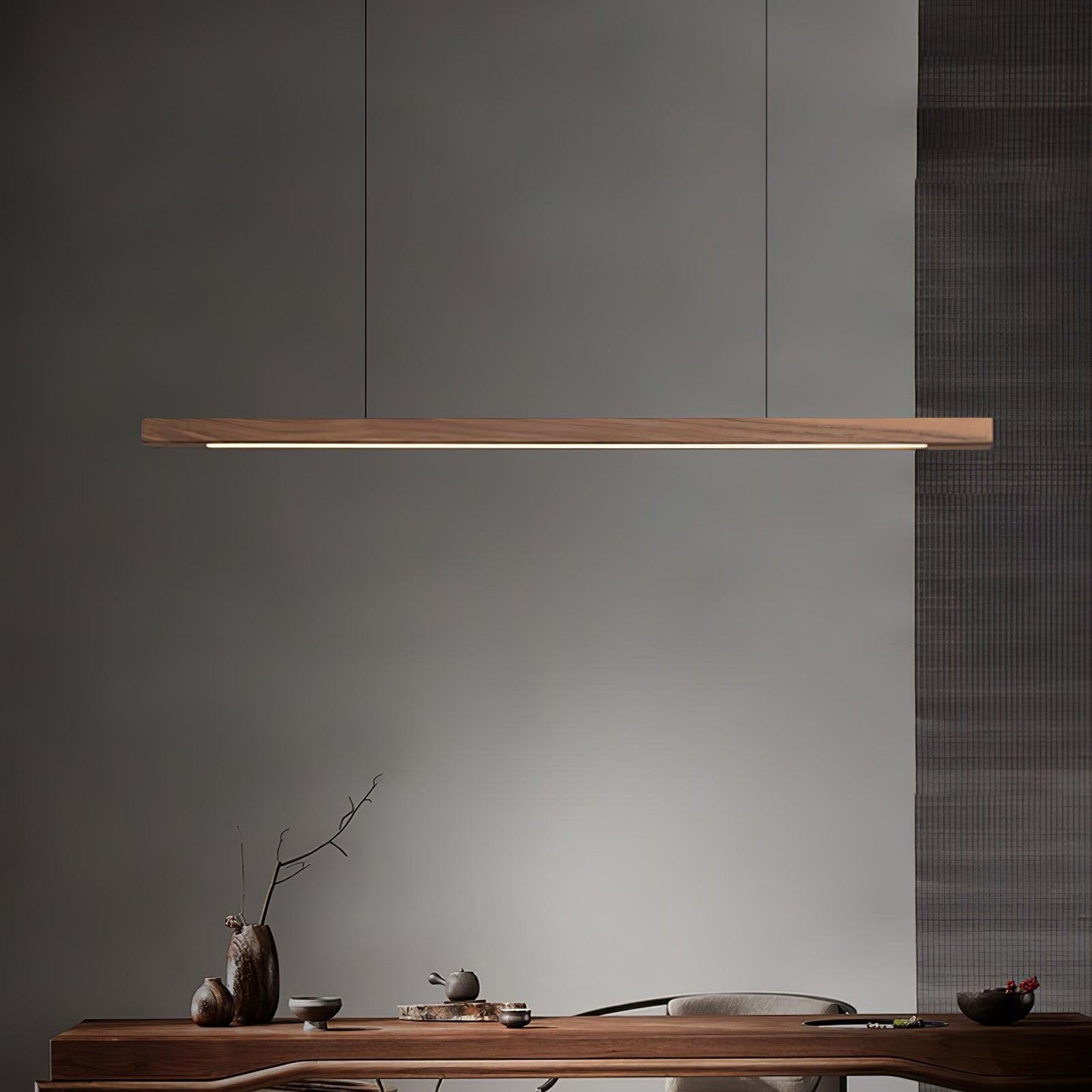 Eldran Linear Wooden Pendant Light