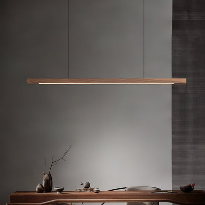 Eldran Linear Wooden Pendant Light