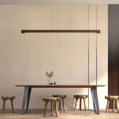 Eldran Linear Wooden Pendant Light