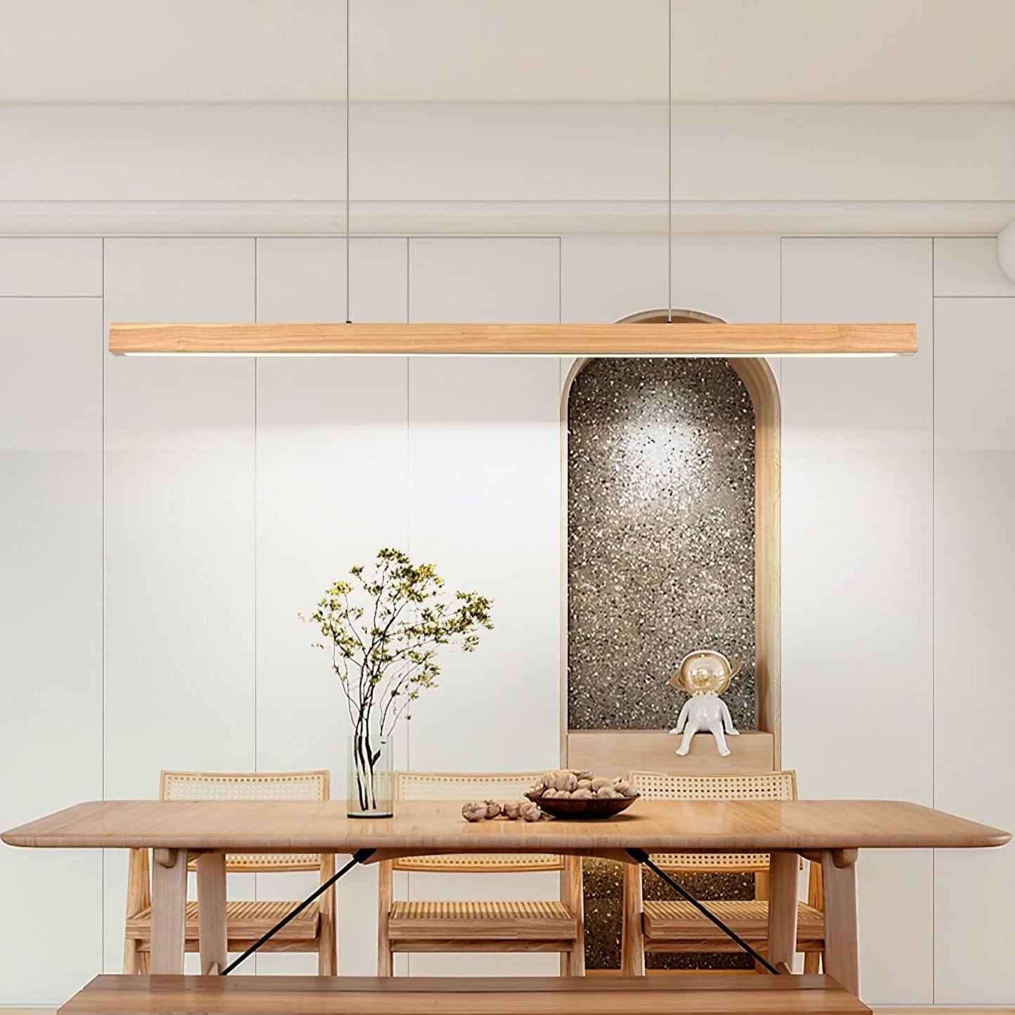 Eldran Linear Wooden Pendant Light