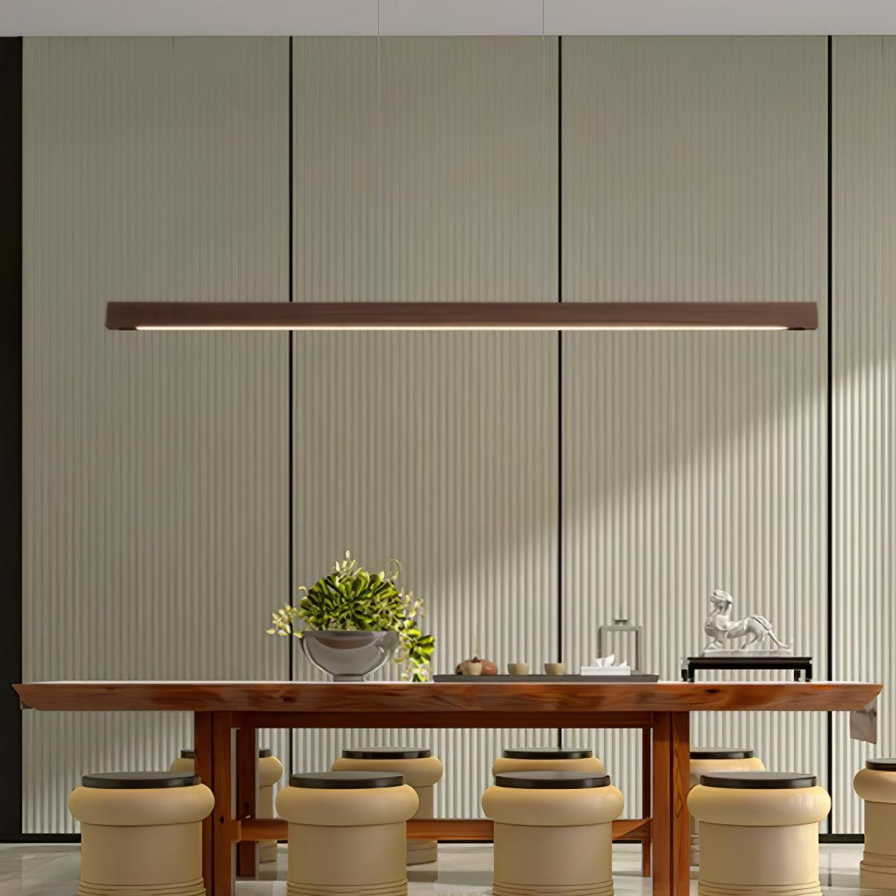 Eldran Linear Wooden Pendant Light