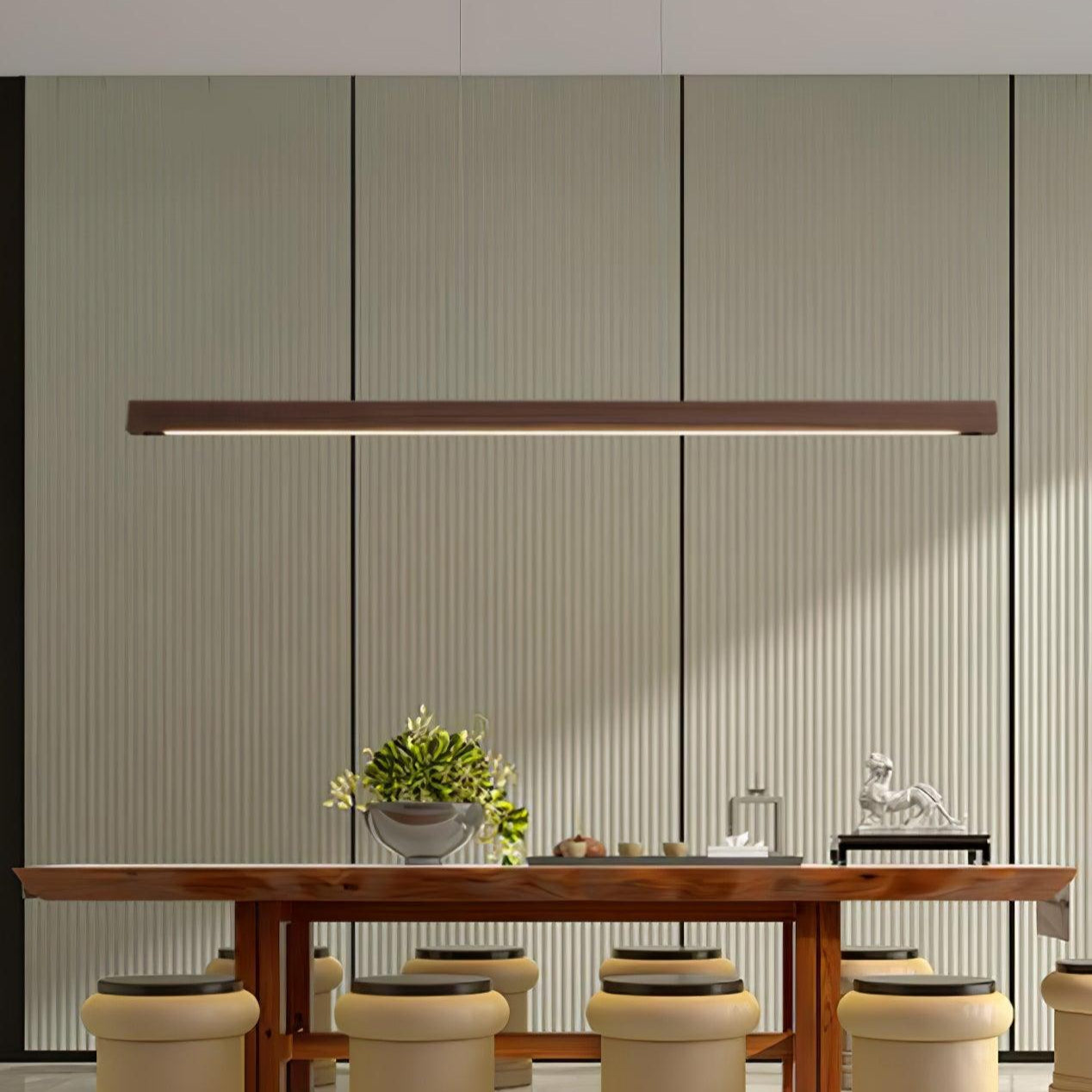 Eldran Linear Wooden Pendant Light