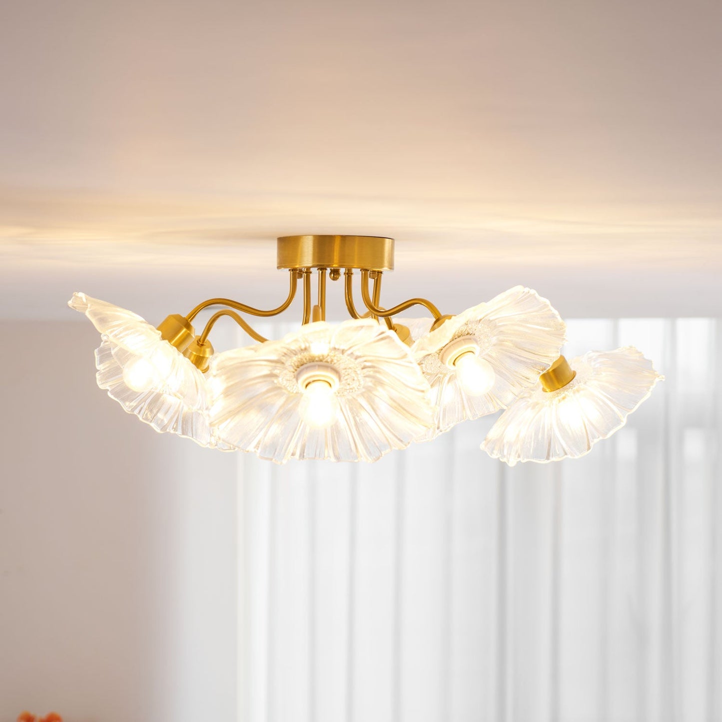Alouette Floral Glass Ceiling Light