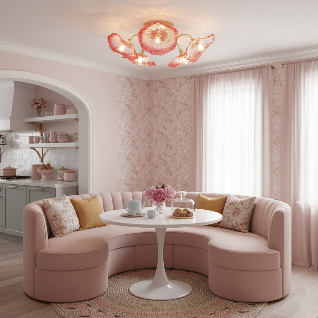 Alouette Floral Glass Ceiling Light