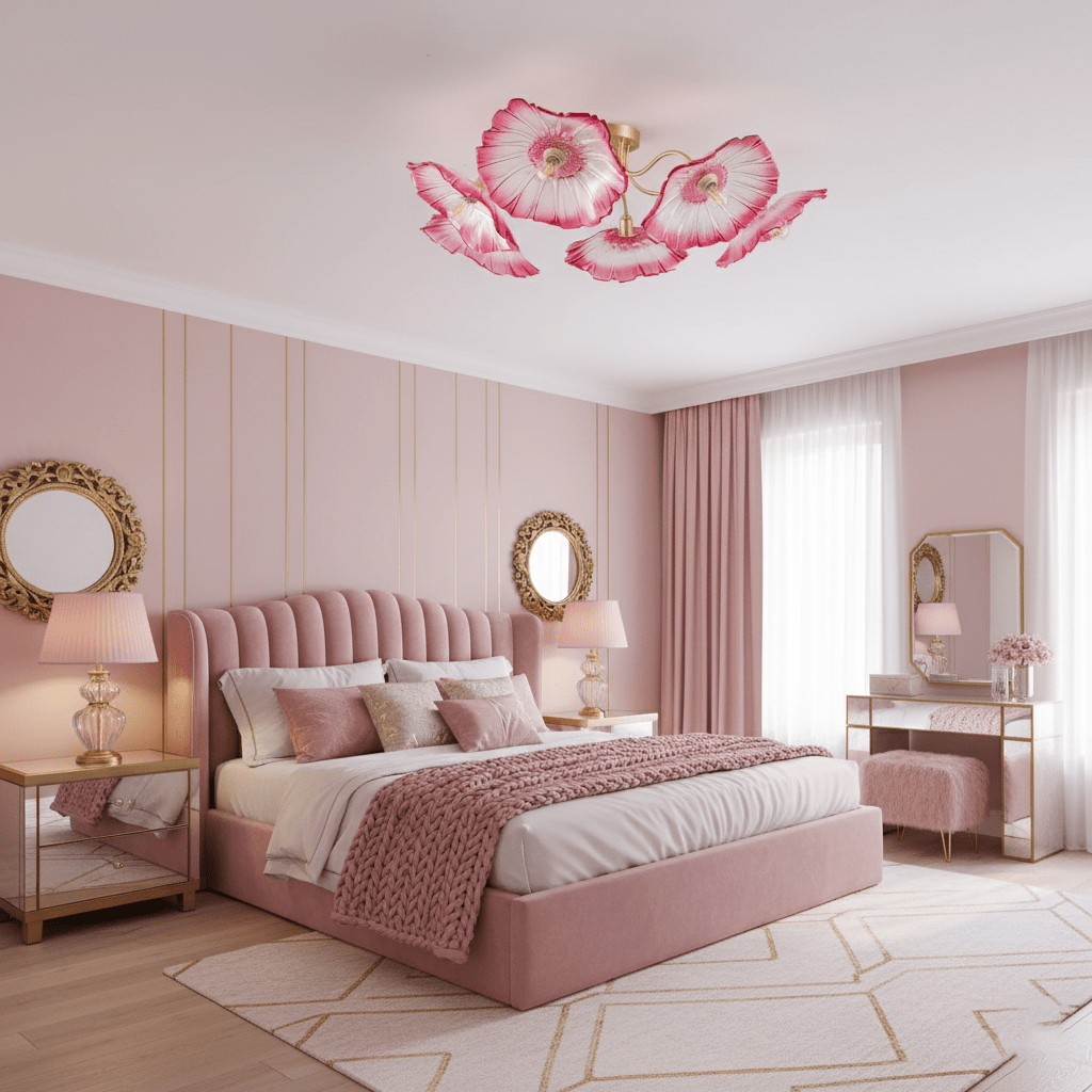 Alouette Floral Glass Ceiling Light