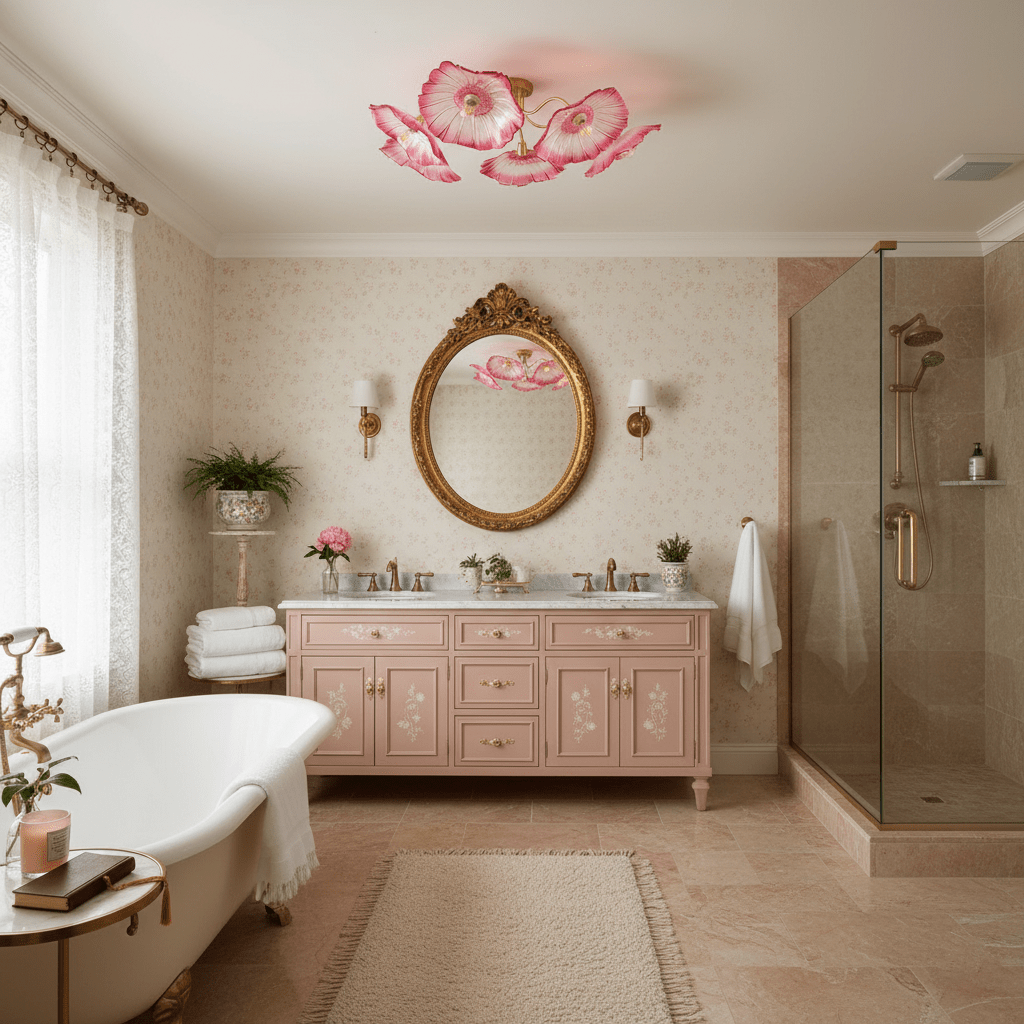 Alouette Floral Glass Ceiling Light