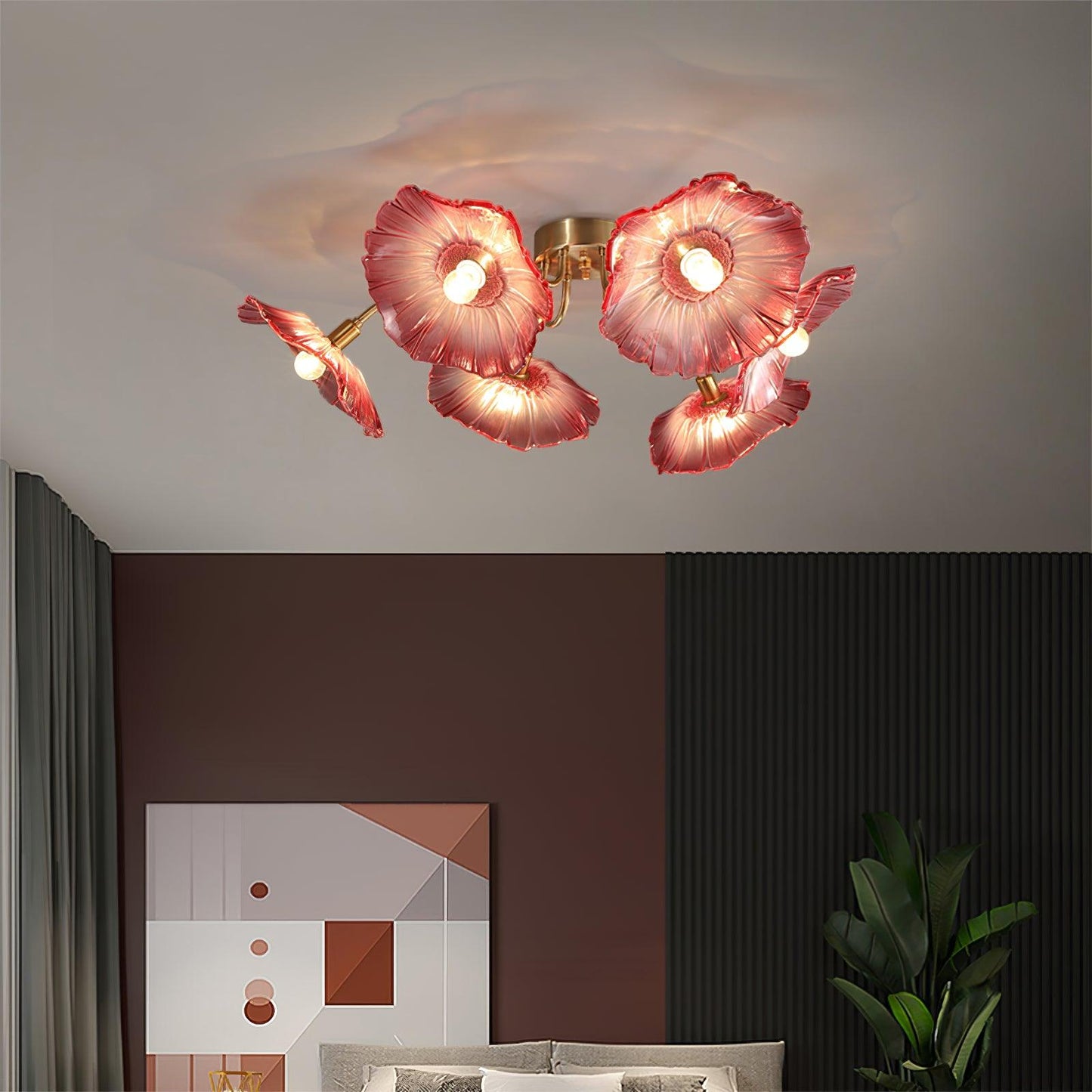 Alouette Floral Glass Ceiling Light