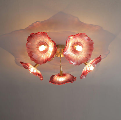 Alouette Floral Glass Ceiling Light