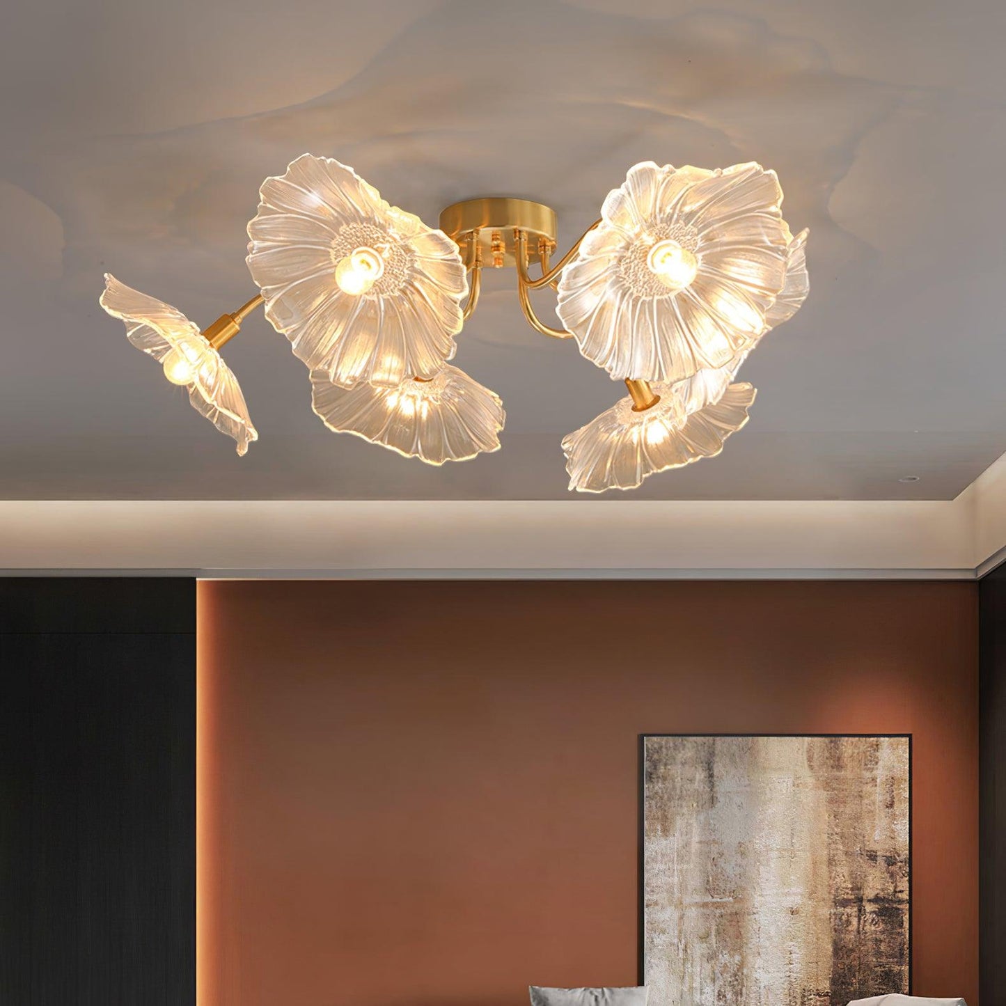 Alouette Floral Glass Ceiling Light