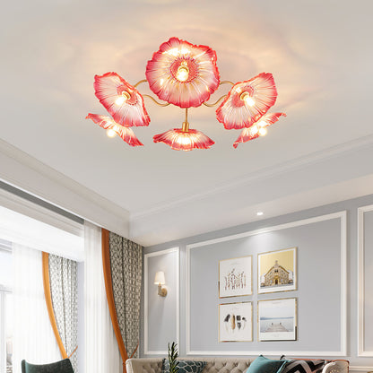 Alouette Floral Glass Ceiling Light