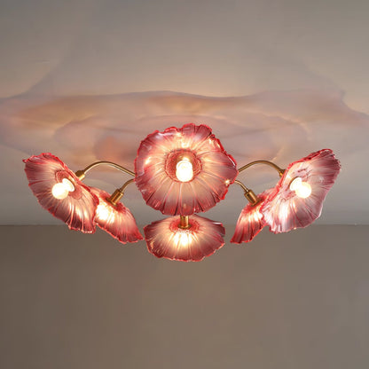 Alouette Floral Glass Ceiling Light