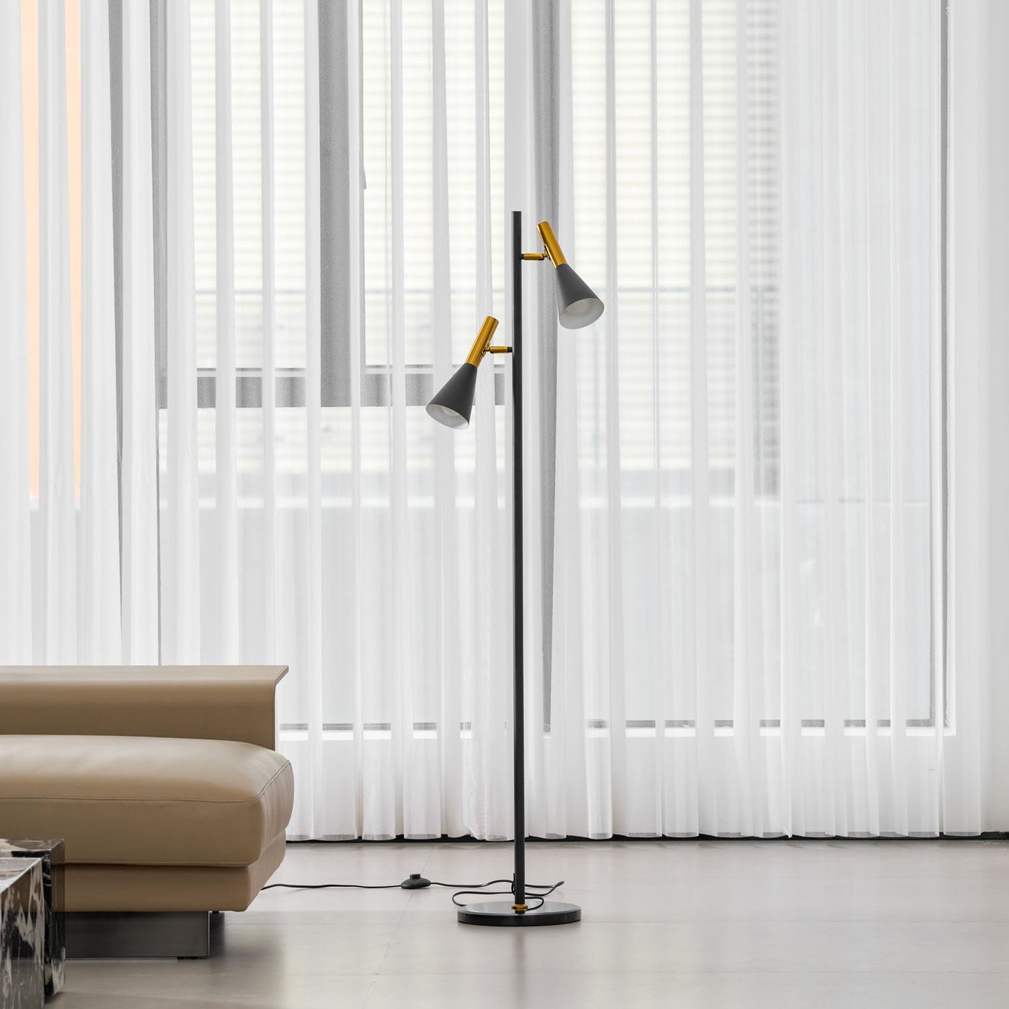 Aero Double Head Floor Lamp