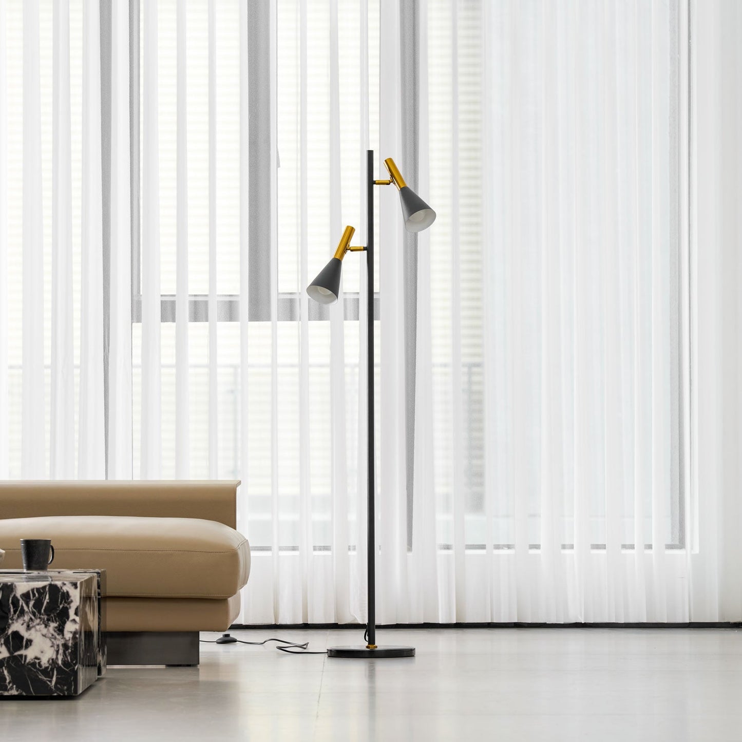 Aero Double Head Floor Lamp