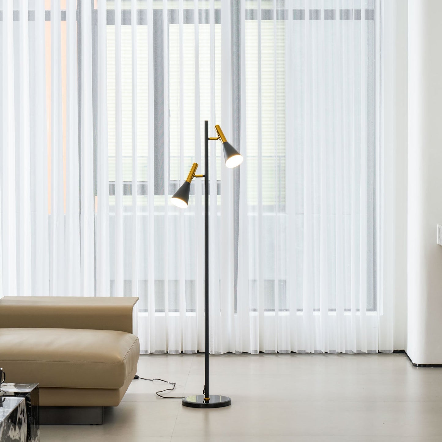 Aero Double Head Floor Lamp