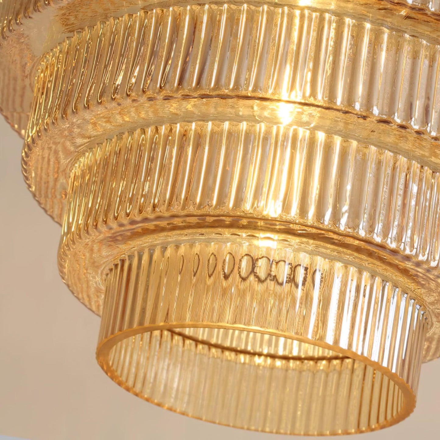 Ridged Glass Pendant Light