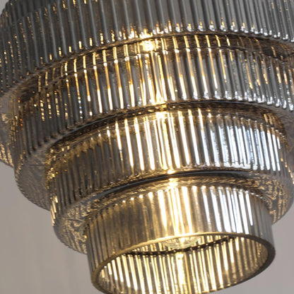 Ridged Glass Pendant Light