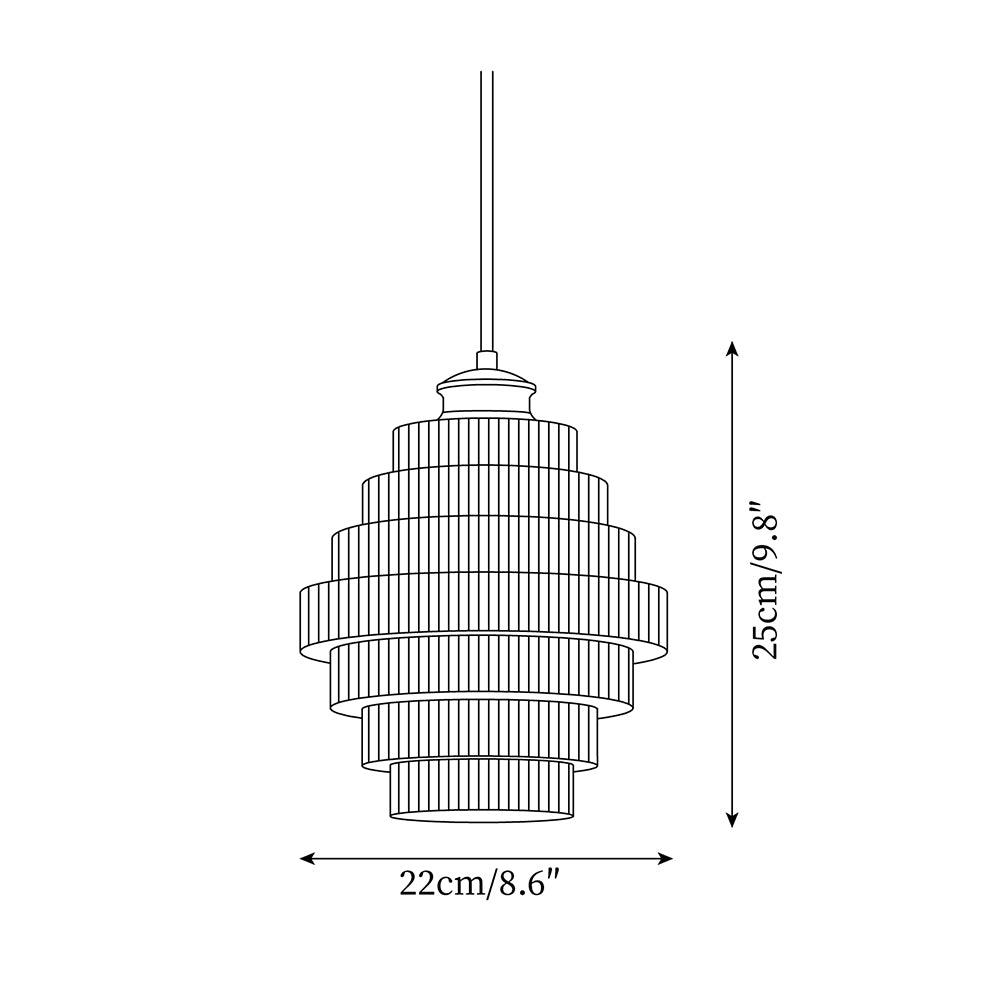 Ridged Glass Pendant Light