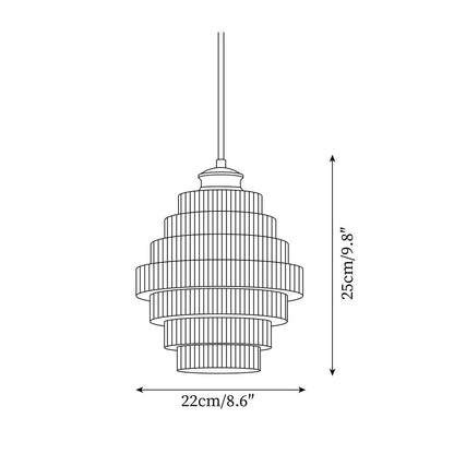 Ridged Glass Pendant Light
