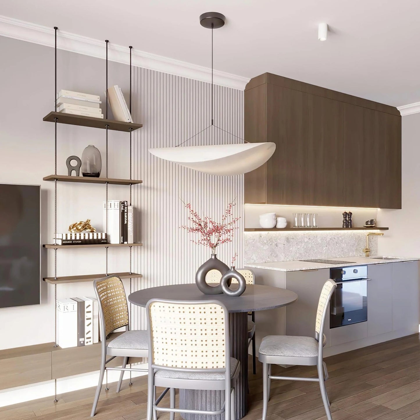 Lumen Japandi Silk Pendant Light