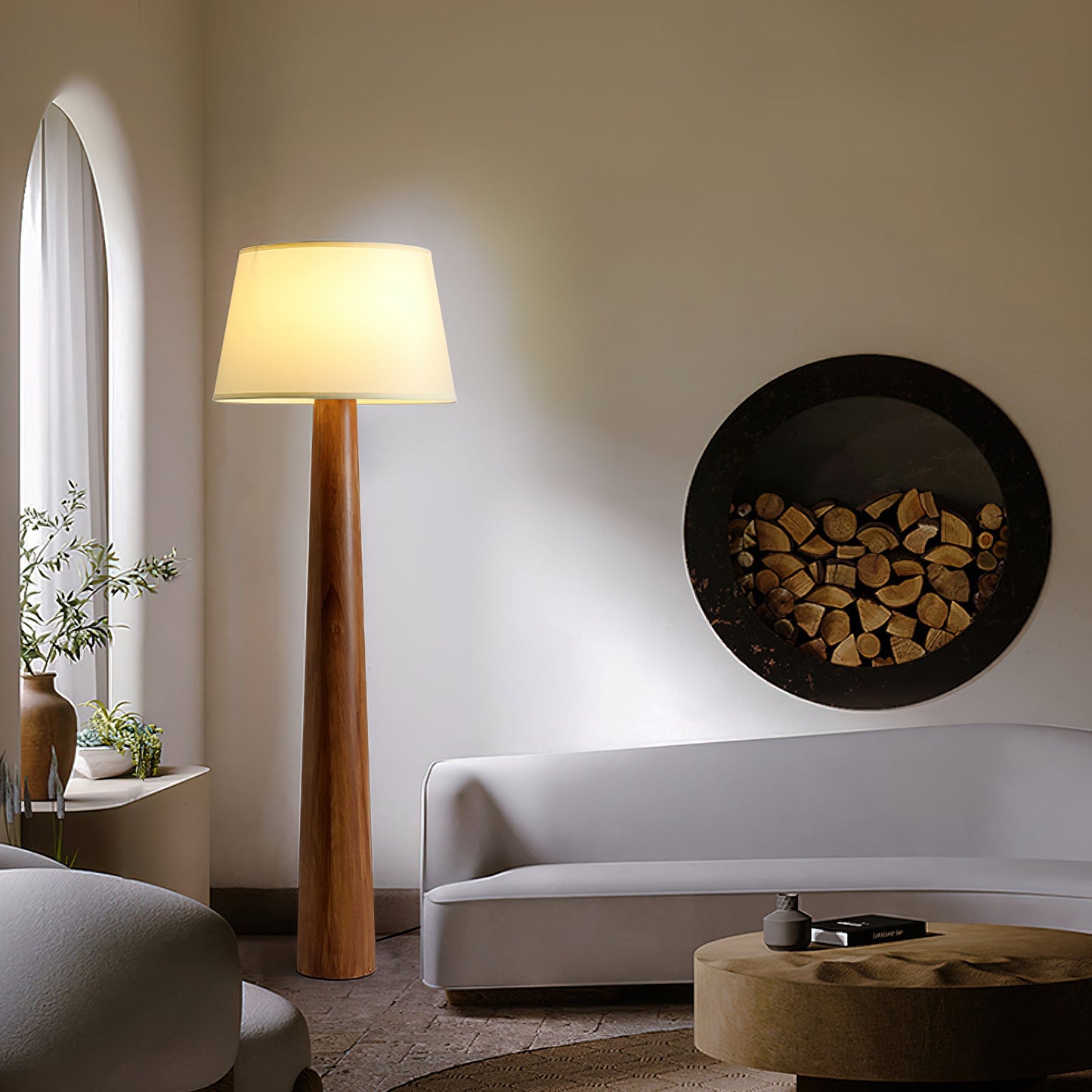 Celestine Wooden Floor Lamp