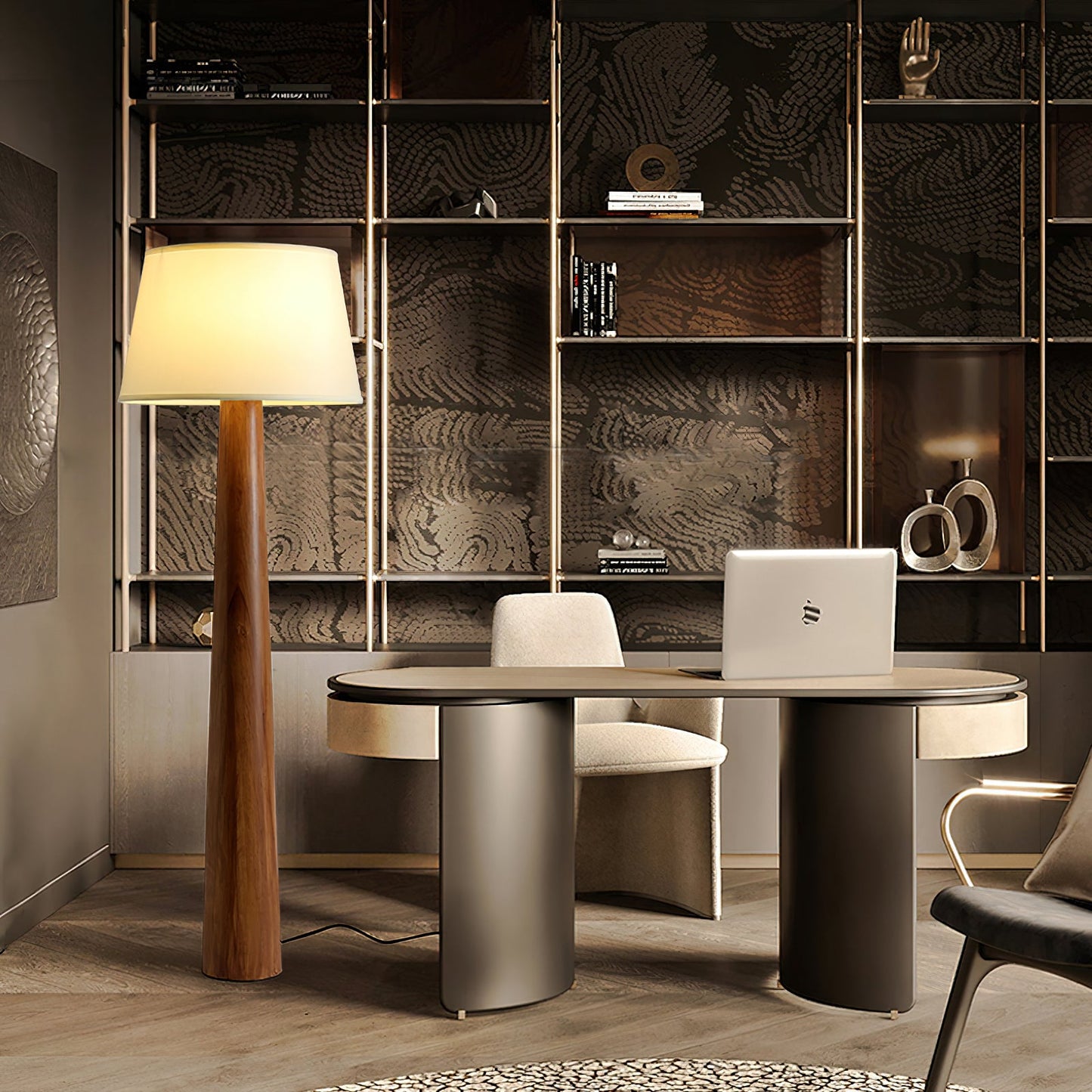 Celestine Wooden Floor Lamp
